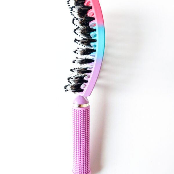 Anti Klit Haarborstel - Regenboog Roze/Blauw/Paars