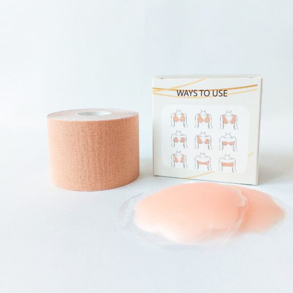 Boob Tape Sandy/Beige + Siliconen pads