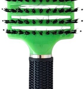 DreamGlow Anti-klit Haarborstel – Detangle Brush – Groen – Curved Ontklitborstel – Voor Nat en Droog Haar – Volume & Styling Borstel