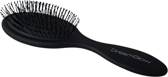 DreamGlow Classic Oval Detangler Brush – Zwart