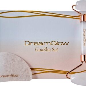 DreamGlow Gezichtsroller & Gua Sha Set – Bergkristal