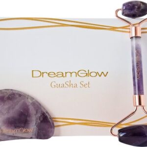 DreamGlow Gezichtsroller & Gua Sha Set – Amethist