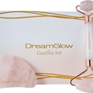 DreamGlow Gezichtsroller & Gua Sha Set – Rozenkwarts