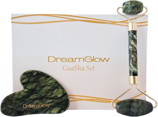 DreamGlow Gezichtsroller & Gua Sha Set – Jade