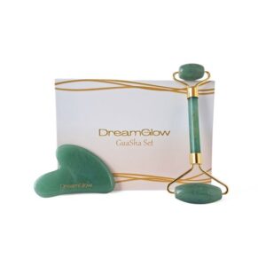 DreamGlow Gezichtsroller & Gua Sha Set – Aventurijn