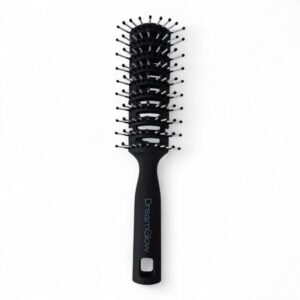 DreamGlow FlexFlow Vent Brush | Sneldrogende ventilatieborstel | Ontklitborstel met volume | Voor nat en droog haar – Zwart Small