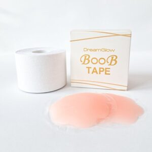 DreamGlow Boob Tape 5cm – Inclusief 2 Silicon Pads – Wit