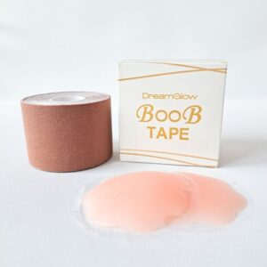 DreamGlow Boob Tape 5cm – Inclusief 2 Silicon Pads – Bronze