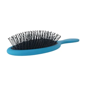 DreamGlow Classic Oval Detangler Brush in blauw op neutrale achtergrond