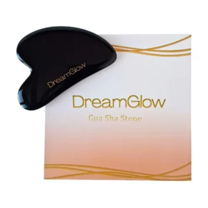DreamGlow Gua Sha Steen in obsidiaan op neutrale achtergrond