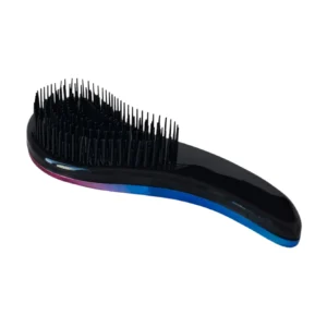 DreamGlow Princess Brush in roze blauw metallic detailopname van het materiaal