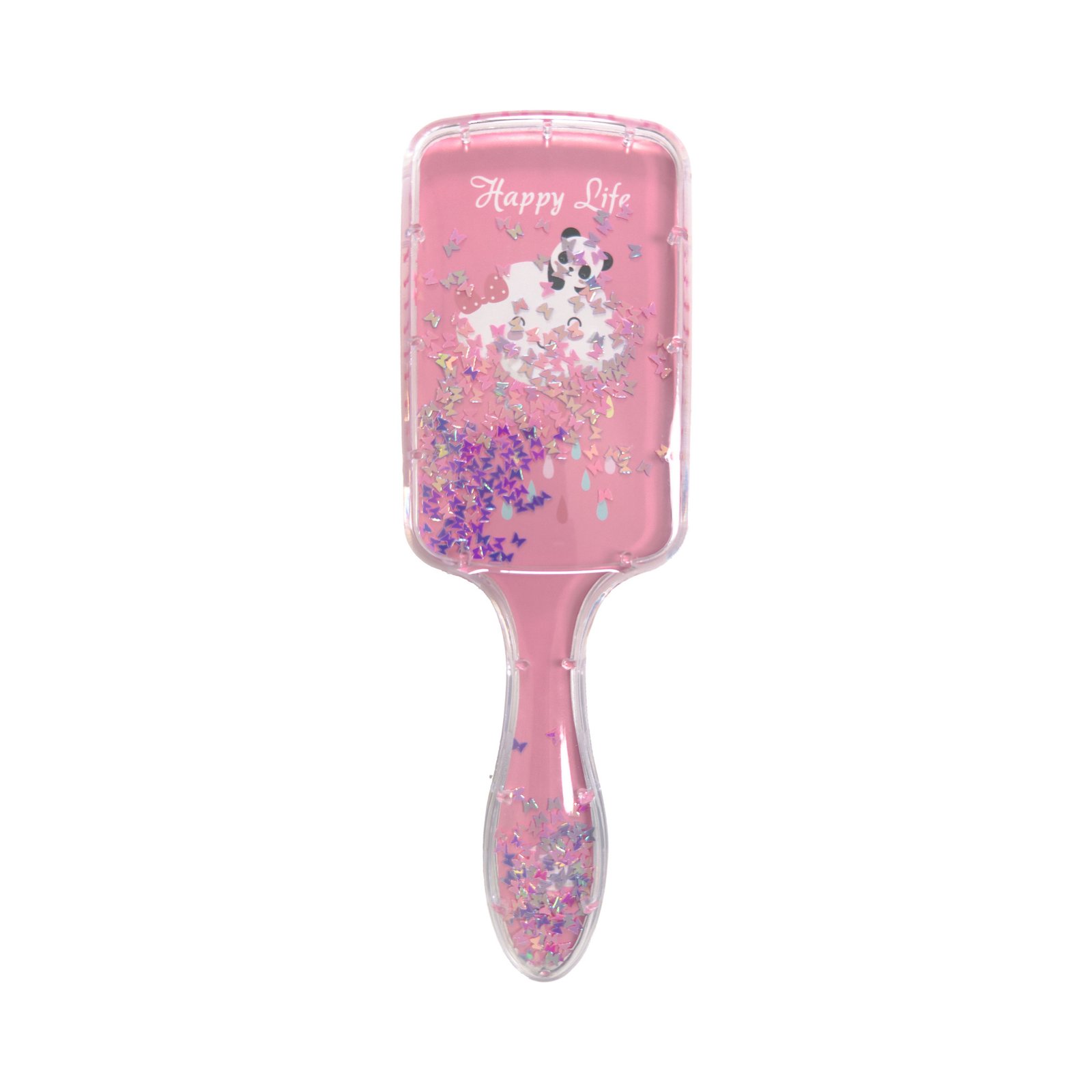DreamGlow Kinderborstel met glitters Roze – pinzijde