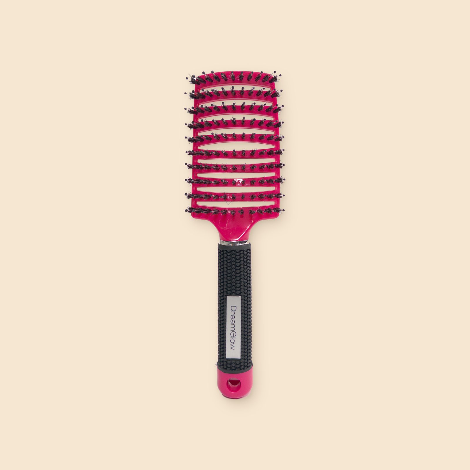 DreamGlow Anti-klit haarborstel Fuchsia – voorkant met de borstelharen