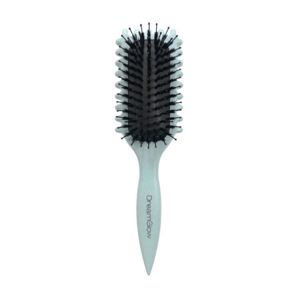 DreamGlow CurlFlex Krulborstel Blauw – voorkant met de pinnen