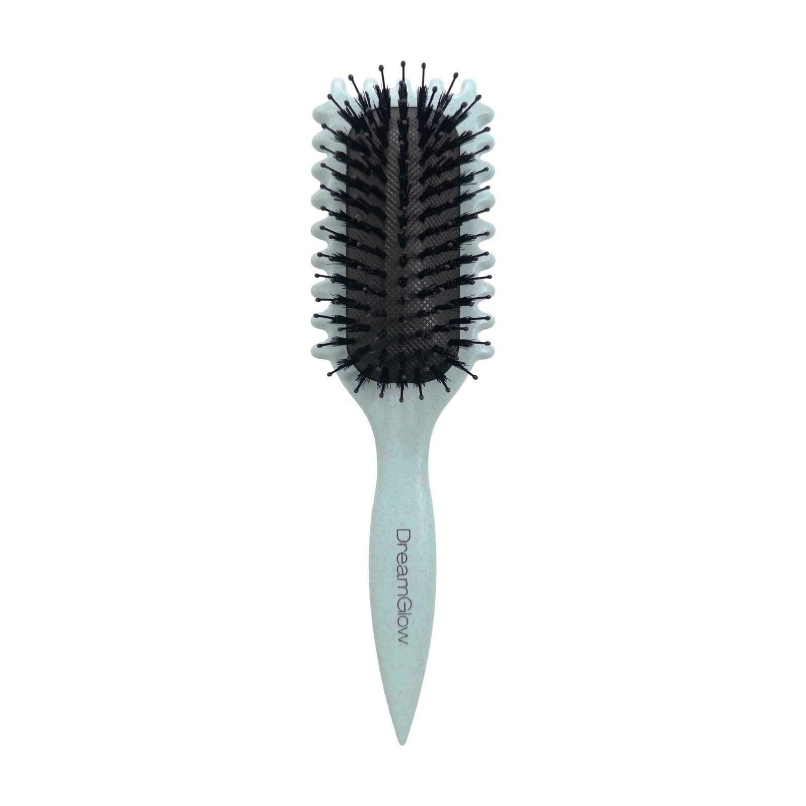 DreamGlow CurlFlex Krulborstel Blauw – voorkant met de pinnen