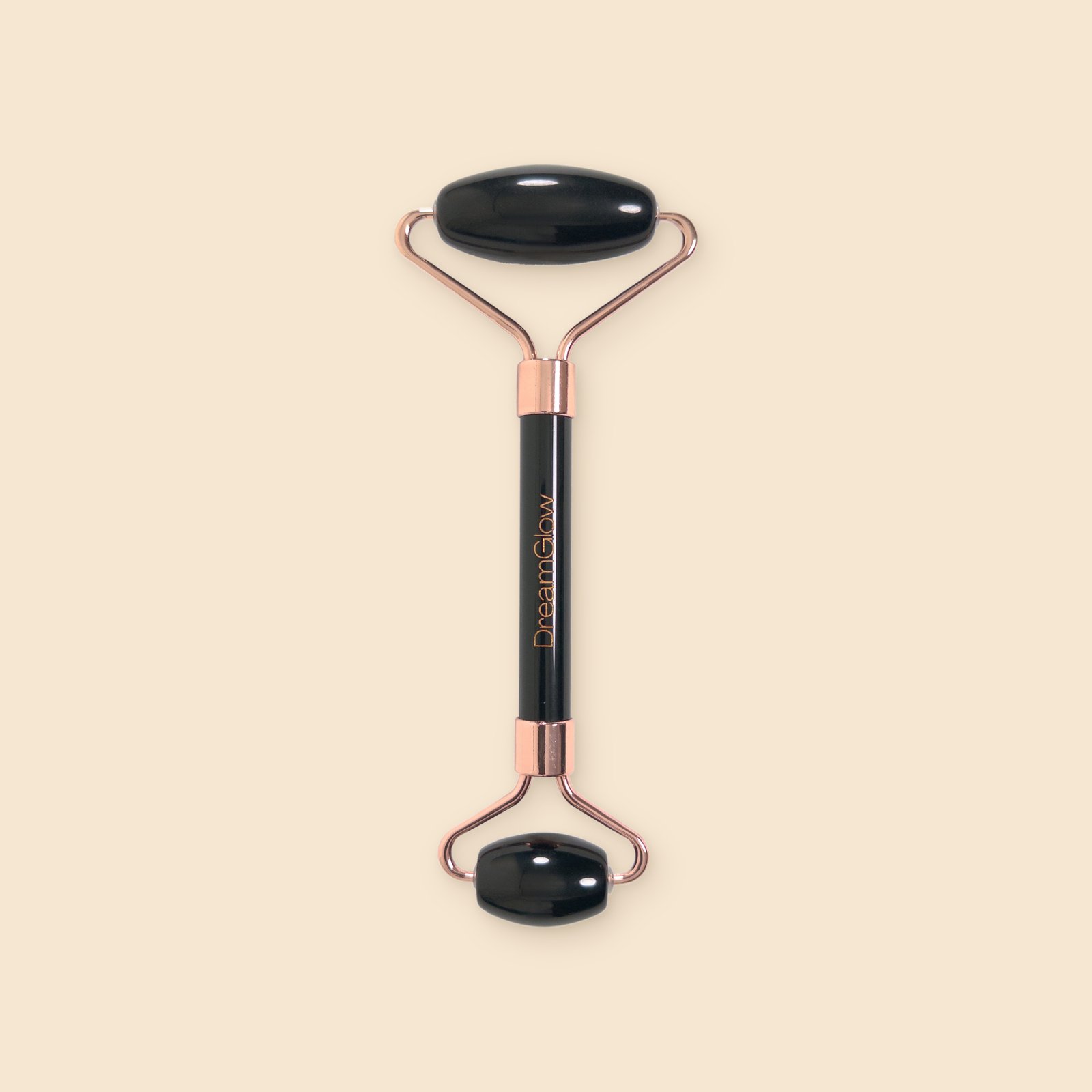 DreamGlow Gezichtsroller Obsidiaan – vooraanzicht
