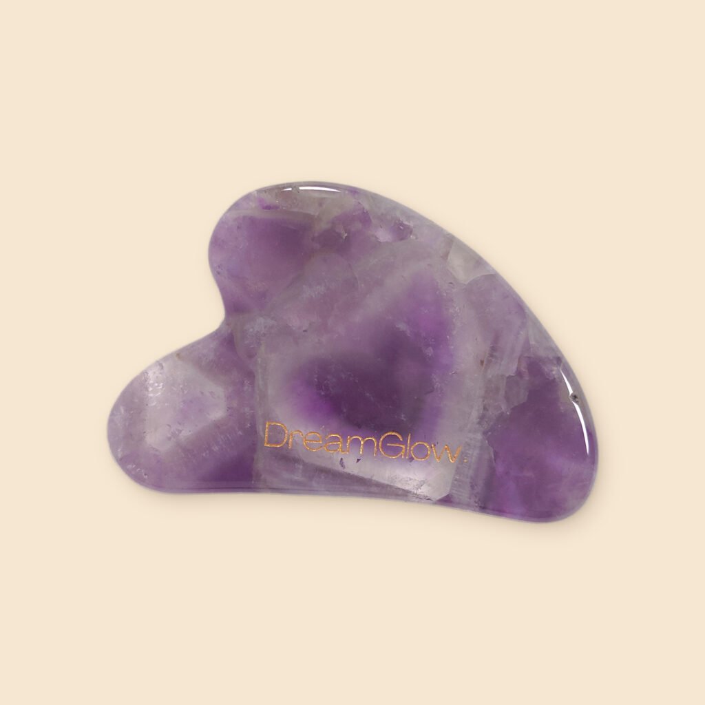 DreamGlow Gua sha Amethist – vooraanzicht