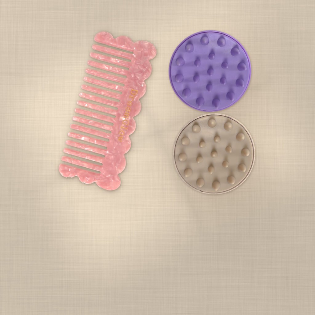 Marble kam en twee scalp massagers van DreamGlow