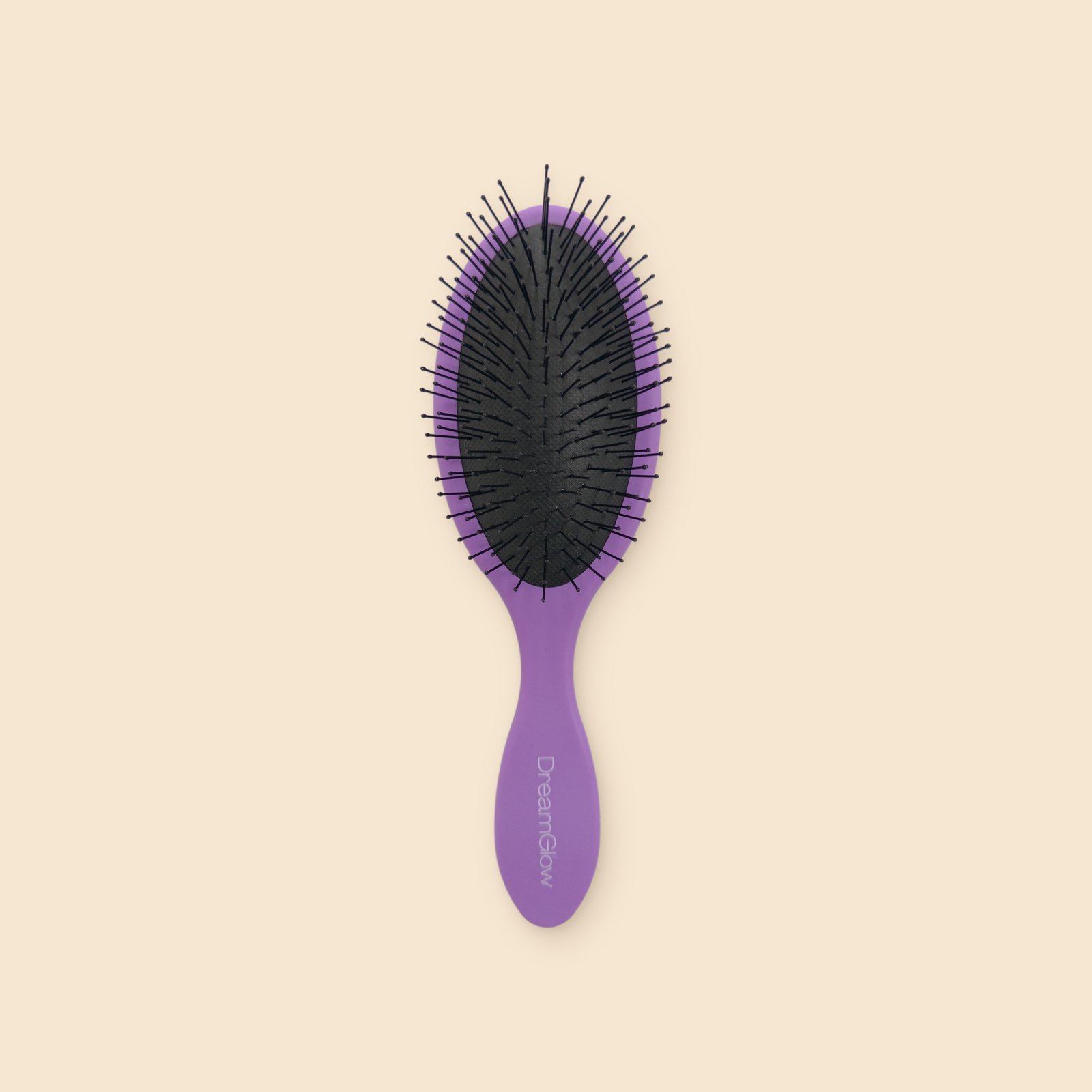 DreamGlow Ovale ontklitborstel Paars – voorkant met de pinnen